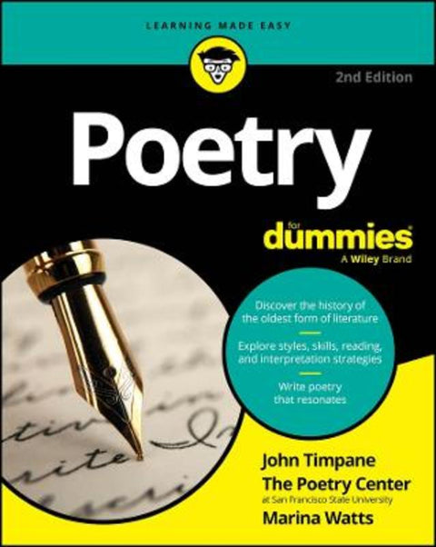 Poetry For Dummies by John Timpane (Poet, journalist, and academic) - 9781394375554