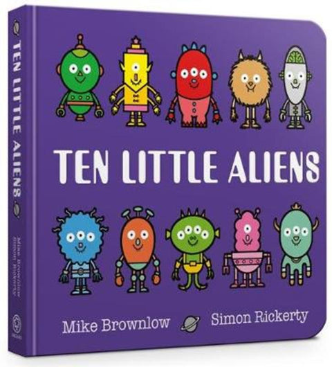 Ten Little Aliens Board Book by Mike Brownlow - 9781408354377