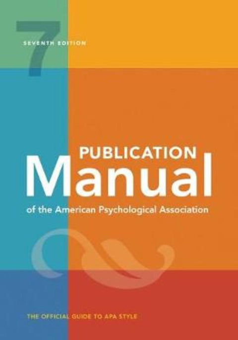 Publication Manual (OFFICIAL) 7th Edition of the American Psychological Association from American Psychological Association - Harry Hartog gift idea
