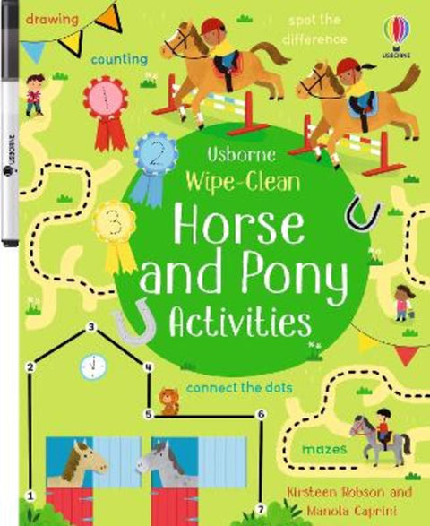 Wipe-Clean Horse and Pony Activities by Kirsteen Robson - 9781474989015