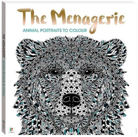 The Menagerie: Animal Portraits to Colour by Hinkler Pty Ltd - 9781488938573