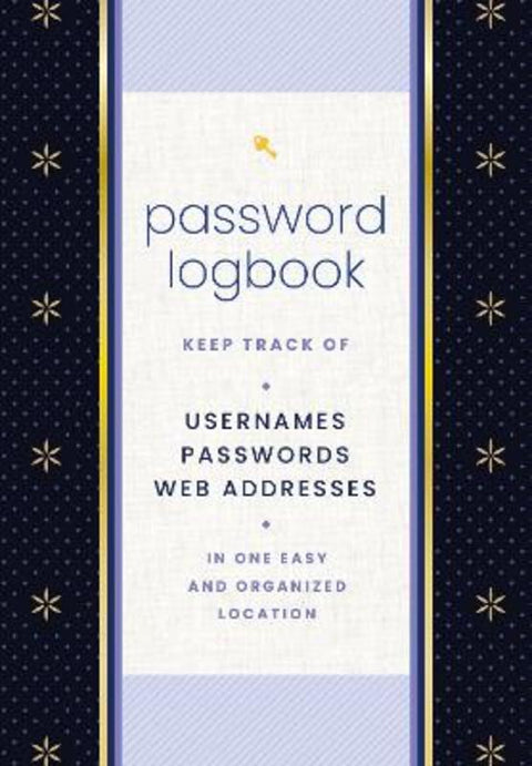 Password Logbook (Black & Gold) from Editors of Rock Point - Harry Hartog gift idea