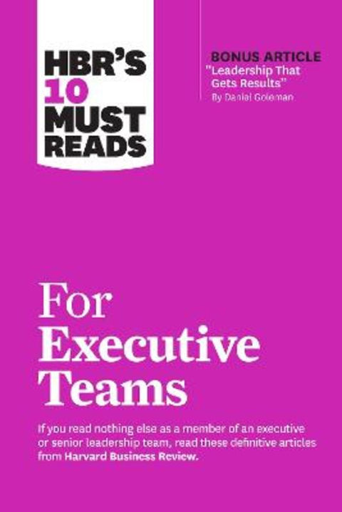 HBR's 10 Must Reads for Executive Teams by Harvard Business Review - 9781647825188