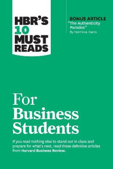 HBR's 10 Must Reads for Business Students by Harvard Business Review - 9781647825874