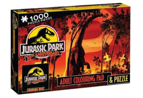 Jurassic Park 30th Anniversary: Adult Colouring Pad and Puzzle (Universal: 1000 Pieces) - 9781761209932