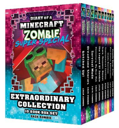 Diary Of a Minecraft Zombie Super Special: Extraordinary Collection (10 Book Box Set) by Zack Zombie - 9781761812958
