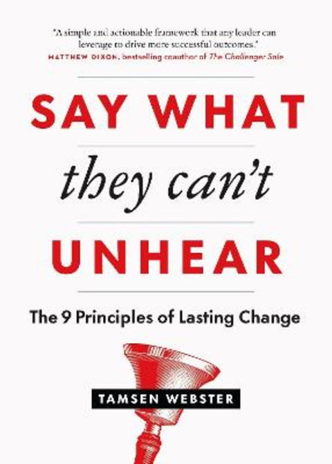 Say What They Can't Unhear by Tamsen Webster - 9781774583531