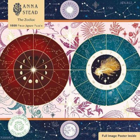 Adult Sustainable Jigsaw Puzzle Anna Stead: The Zodiac from Flame Tree Studio - Harry Hartog gift idea