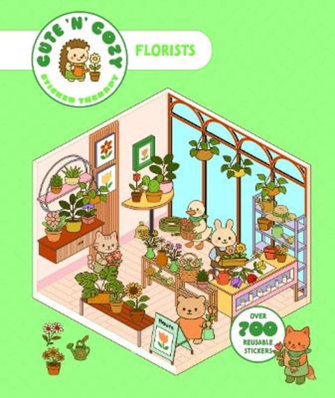 Cute 'n' Cozy Sticker Therapy: Flower Shops by Skittledog - 9781837761425