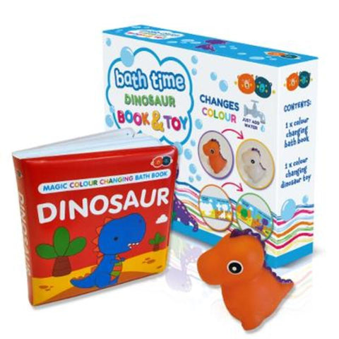 Magic Colour Changing Bath Book & Toy - Dinosaur by Buddy and Barney - 9781912544738