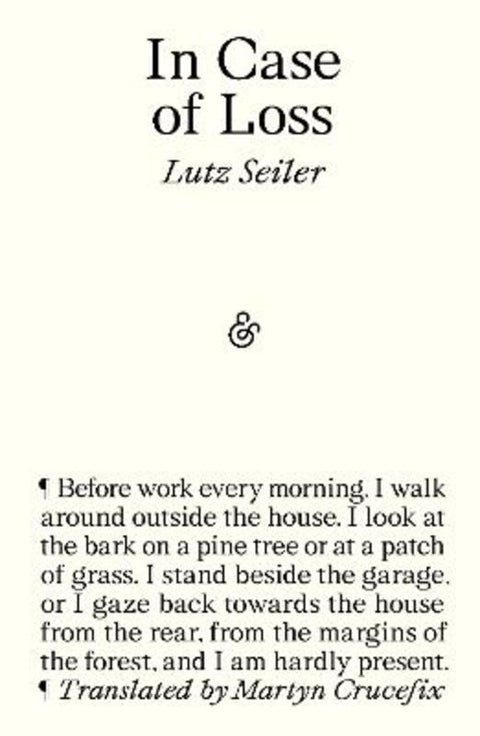 In Case of Loss by Lutz Seiler - 9781913505783