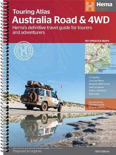 Australia Road & 4WD touring atlas A4 by Hema maps - 9781922668035