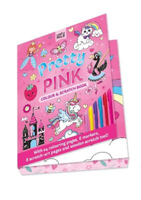 Pretty in Pink Colour and Scratch Book by Creative Mile - 9781923286641