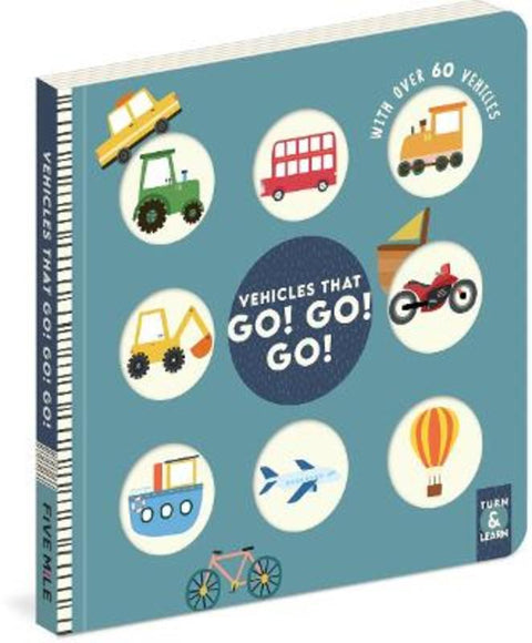 Turn & Learn Vehicles That Go! Go! Go! by Rebecca Weerasekera - 9781923359321