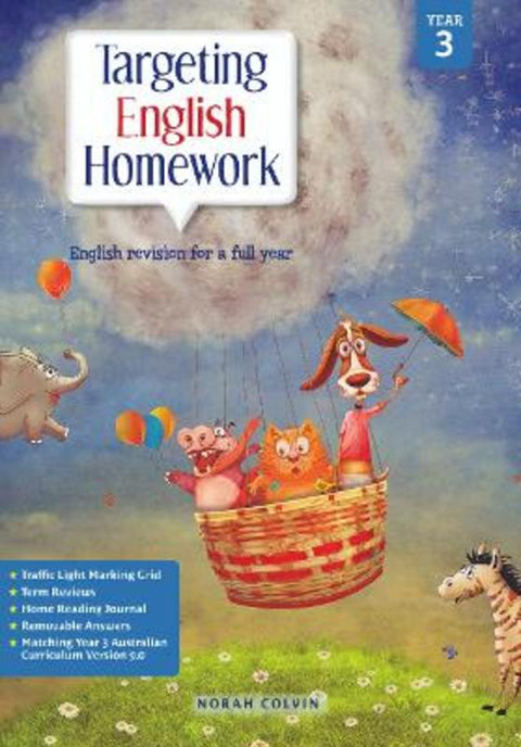 Targeting English Homework Year 3 by Norah Colvin - 9781925726602