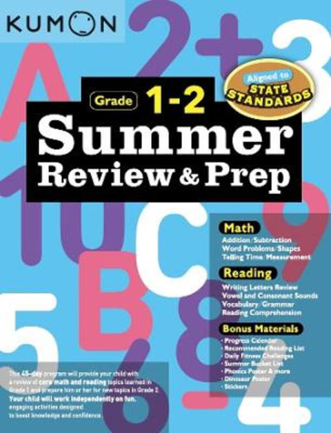 Kumon Summer Review and Prep 1-2 by Kumon - 9781941082614