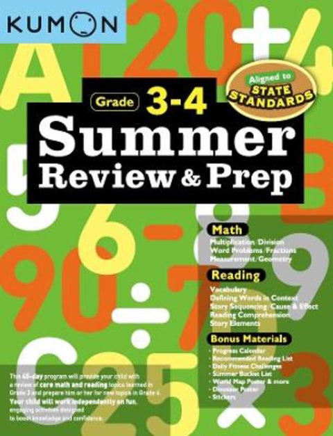 Kumon Summer Review and Prep 3-4 by Kumon - 9781941082638