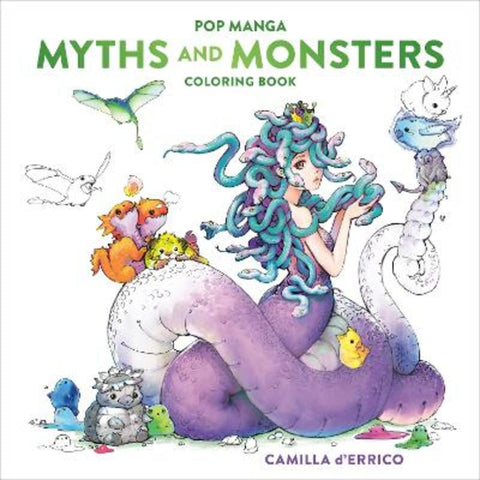 Pop Manga Myths and Monsters Coloring Book by Camilla D'Errico - 9781984863492