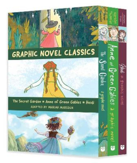 Graphic Novel Classics: The Secret Garden, Anne of Green Gables, and Heidi by Mariah Marsden - 9798881603298