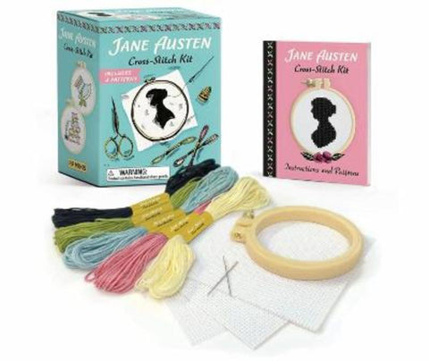 Jane Austen Cross-Stitch Kit by Sosae Caetano - 9798894140520