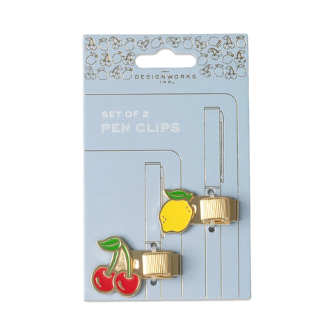 Pen Clips | Lemon + Cherry Set of 2