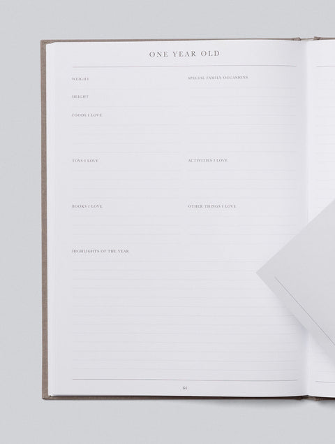 Baby Journal - The First Five Years Grey