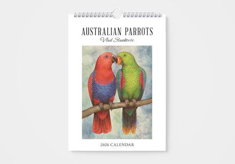 Australian Parrots by Vlad Stankovic 2026 Wall Calendar