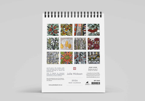 Julie Hickson Pod + Pod 2026 Desk Calendar
