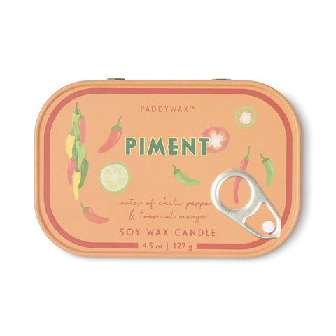 Bistro 4.5oz Printed Tin Candle - Piment