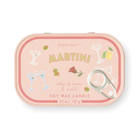 Bistro 4.5oz Printed Tin Candle - Martini