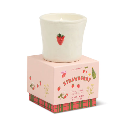 Strawberry Ceramic Candle - Bistro