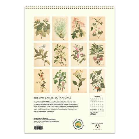 Joseph Banks Botanicals Medium Calendar HMS Endeavour 2027