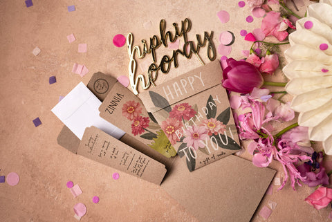 Happy Birthday Zinnia Gift of Seeds