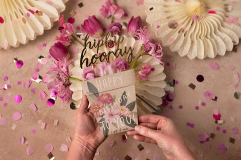 Happy Birthday Zinnia Gift of Seeds