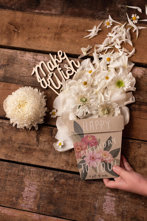 Happy Birthday Zinnia Gift of Seeds