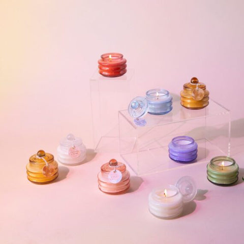 Desert Peach Beam Glass Candle