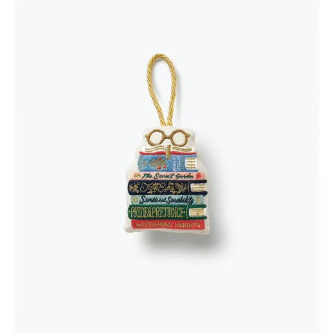 Book Club Embroidered Ornament