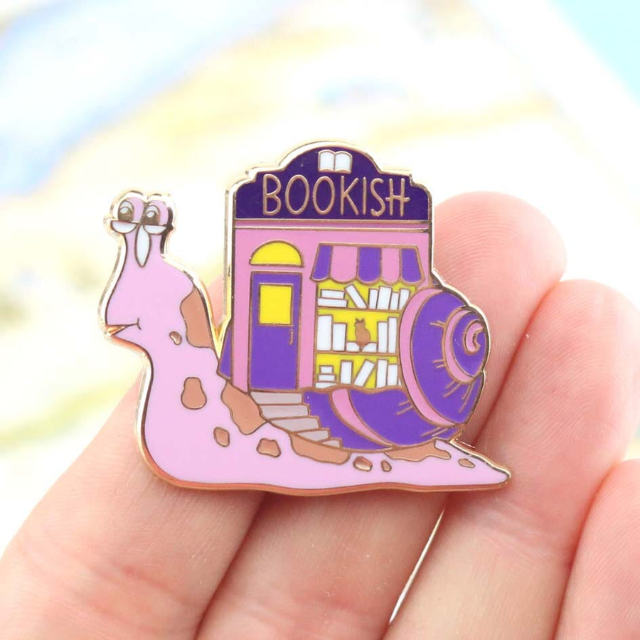 Bookish Snail Lapel Pin