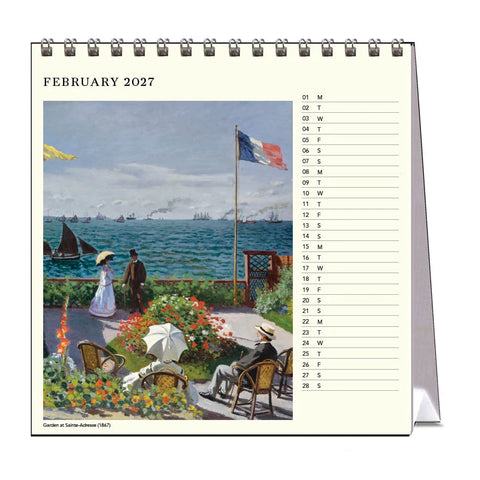 Monets Gardens Desk Calendar 2027