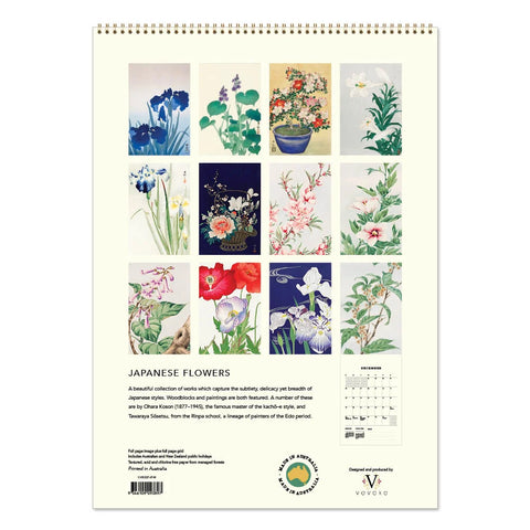 Japanese Flowers Calendar 2027