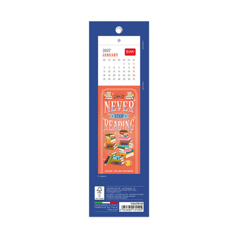 2027 Bookmark Calendar - Book Lover's