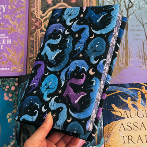 Celestial Fox fabric dust jacket 7.75"