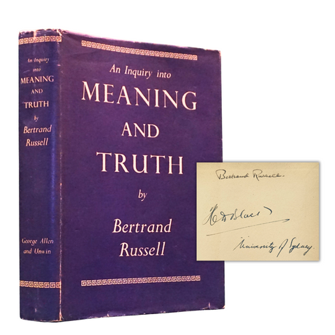 An Inquiry into Meaning and Truth (SIGNED First Edition)