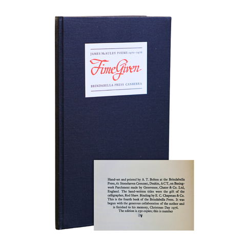 Time Given: Poems 1970-1976 (Deluxe Limited Edition)