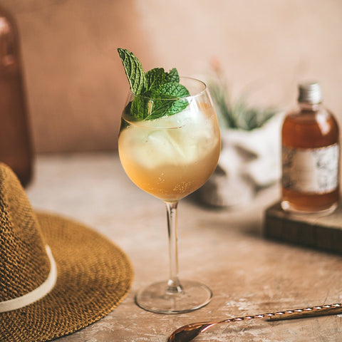 White Peach Shrub Syrup