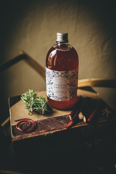 Rhubarb Shrub Syrup