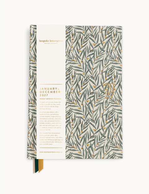 2027 Desktop Planner - Golden Wattle
