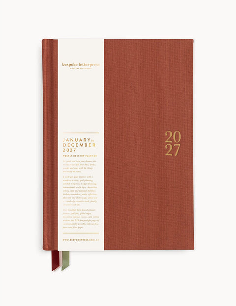 2027 Desktop Planner - Antique Copper
