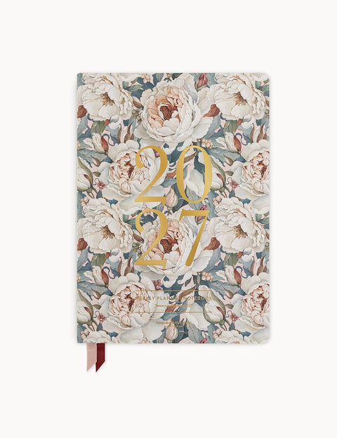 2027 Weekly Planner Notebook - Heritage Roses