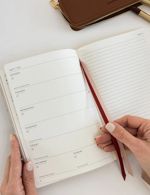 2027 Weekly Planner Notebook - Heritage Roses